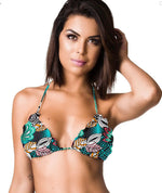 ALOHA print ruffled top