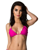 fuchsia pink - Ruffled Top Padded