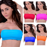 Seamless Strapless Lycra Bandeau Top – Multi-Color | Unlined