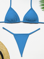 Blue Micro Bikini Set – Minimalist & Perfect for Tanning