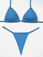 Blue Micro Bikini Set – Minimalist & Perfect for Tanning