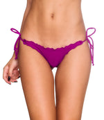 Ruffle Thong Bikini Bottom – Scrunch Back, Tie Side, Made in USA