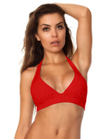 Ultimate Support Red Halter Bikini Top
