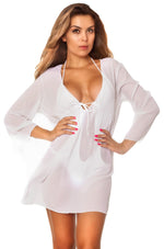 White Chiffon Swim Cover-Up – Timeless, Light & Effortlessly Chic