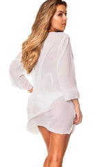 White Chiffon Swim Cover-Up – Timeless, Light & Effortlessly Chic