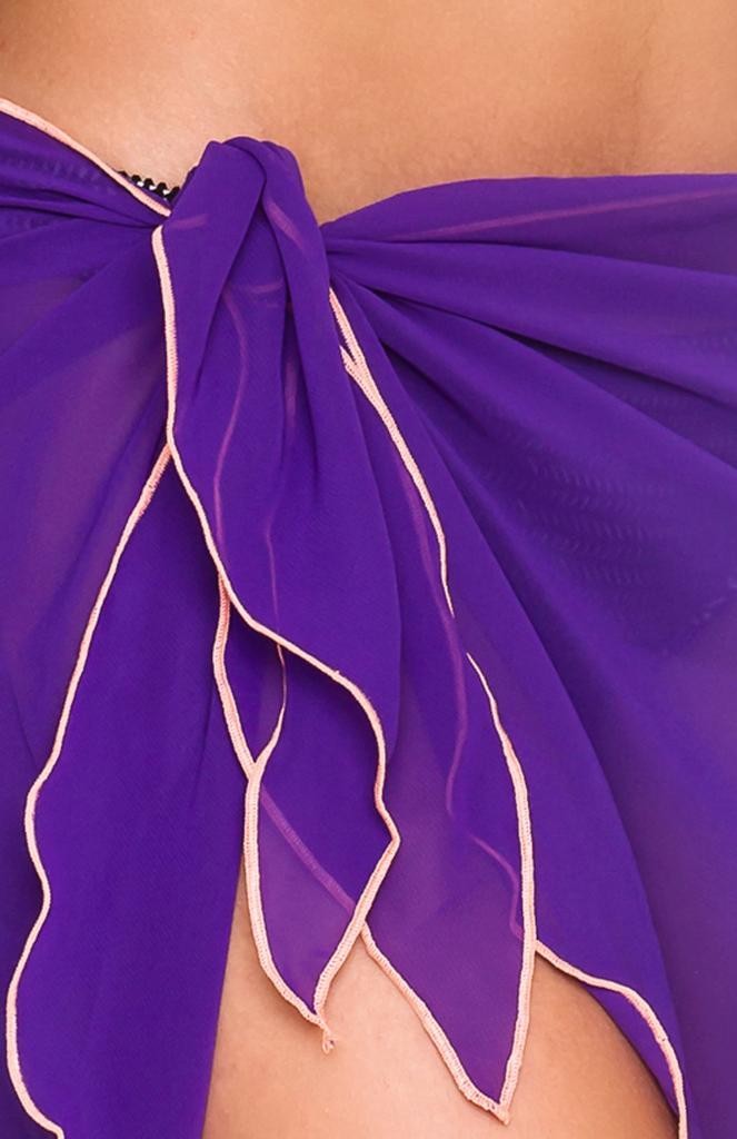 Short Solid Chiffon Cover UPSarong - Purple