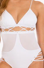 White - Irgus Strings Monokini swimsuit