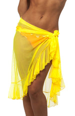 Flamenco - Yellow Ultra Sheer Mesh Sarong