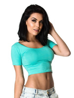 Mint - Short Sleeve Cropped Tee
