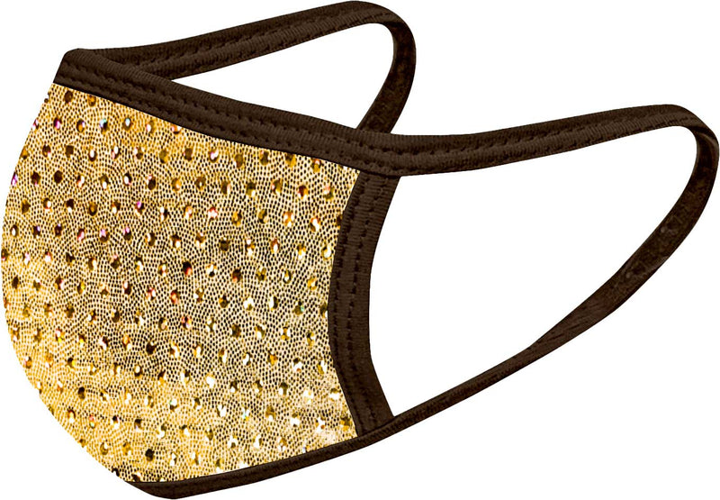 Black sparkle Gold - FACE MASK - With pocket for filter