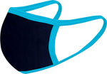 Black - Turquoise FACE MASK - With pocket for filter