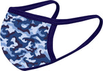 Camo Blue - FACE MASK - With pocket for filter