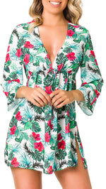 Key West Chiffon V neck Tunic Cover Up Dress
