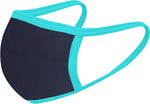 Navy Aqua - FACE MASK - With pocket for filter