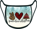 PEACE LOVE HOLIDAY CHRISTMAS - Classic Face Mask With Pocket For Filter