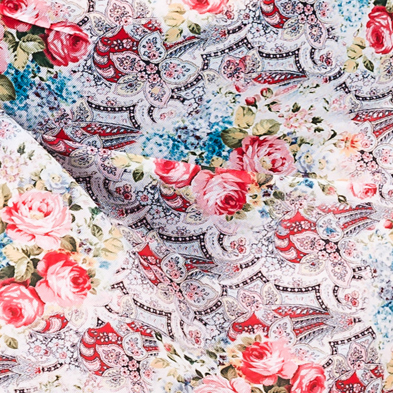 Roses - Print Chiffon -  Plus Size Sarong Cover UP