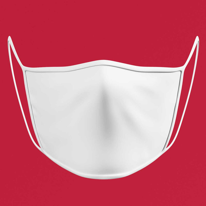 White FACE MASK - Comfortable Washable Unisex Mask
