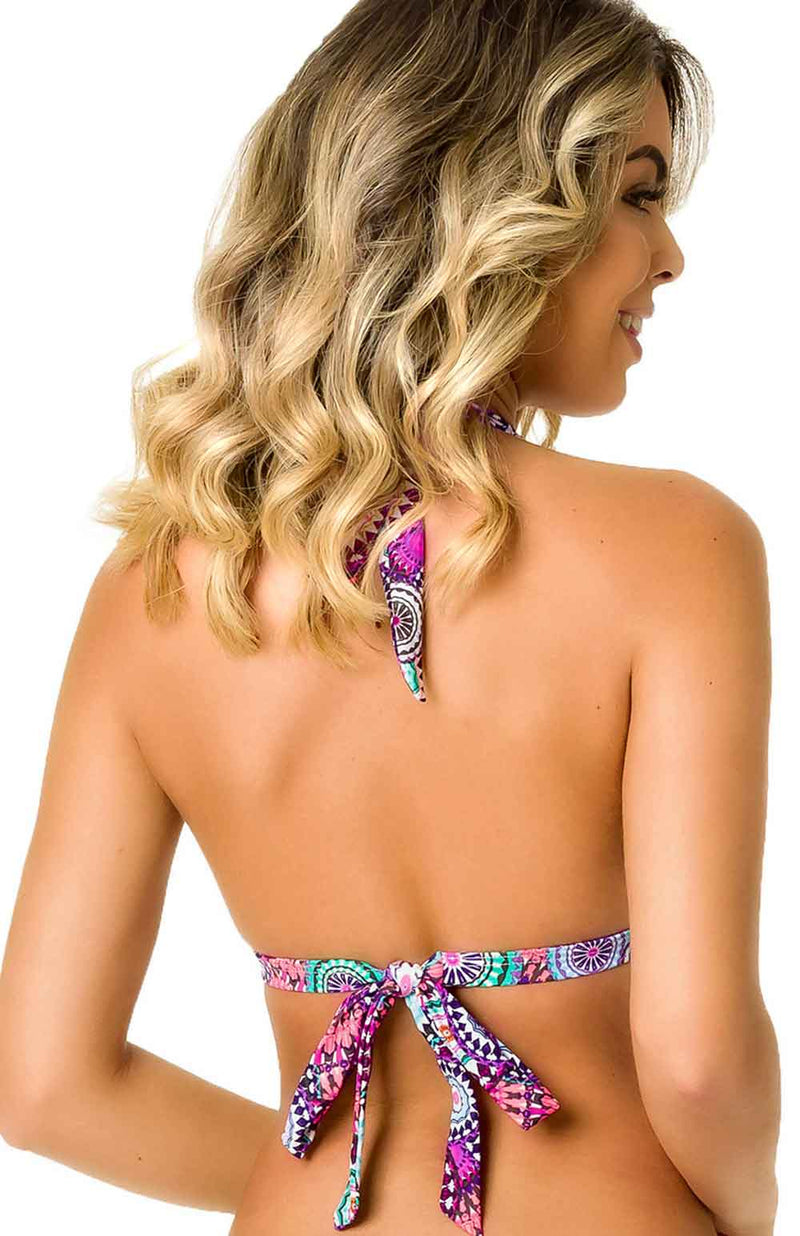 Berry Paisley - Halter Push up Top