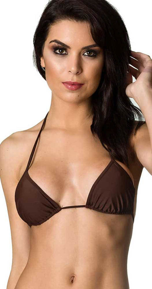 Brown - Triangle Top Unpadded - minimal coverage