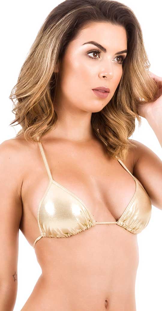 Gold - Triangle Top Unpadded - minimal coverage