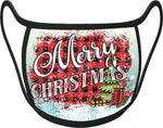 Merry Christmas Plaid  - HOLIDAY Classic Face Mask With Pocket For Filter
