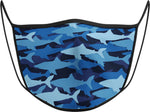 Shark Blue - KIDS FACE MASK - With pocket for filter