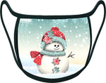 Snowman - Classic HOLIDAY  Face Mask With Pocket For Filter