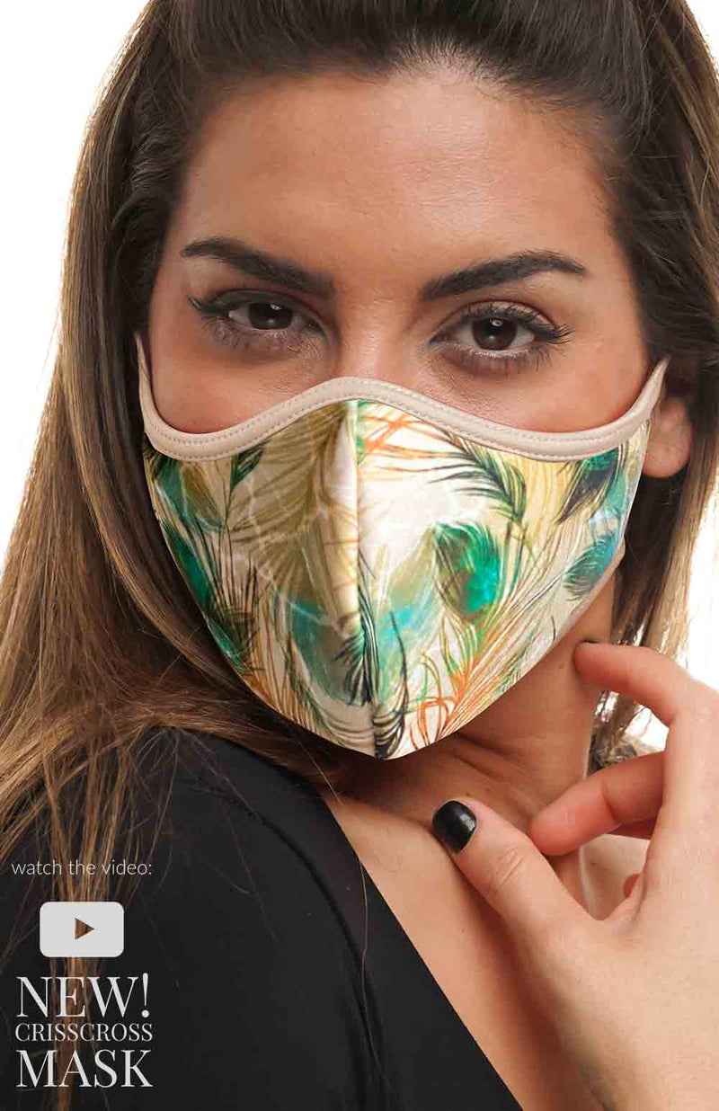 Feathers Criss-Cross - FACE MASK